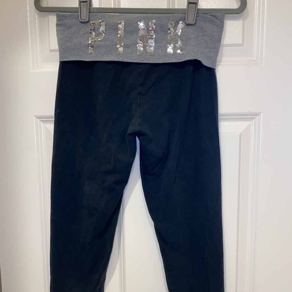 VS Pink bling waist cropped yoga pant